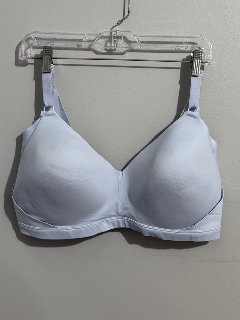 Warners Bra Womens 2XL Smooth Wireless T Shirt Baby Blue Comfort Padded